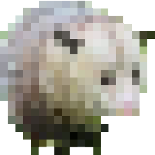 Image of a pixelated possum